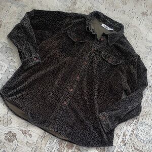 Leopard Print Button-Up Shirt